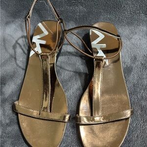 Elegant Gold Strappy Sandals